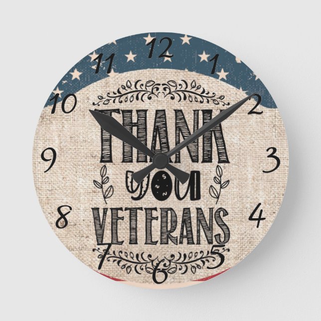 Thank You Veterans Wall Clock (Front)