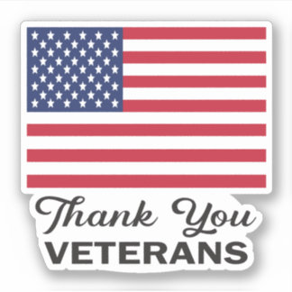 Thank you veterans with US flag