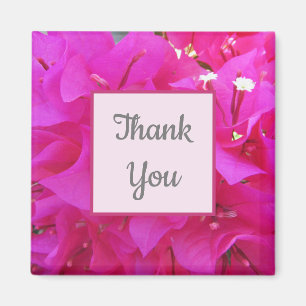 Thank You Vibrant Pink Flower Azalea Photo Magnet