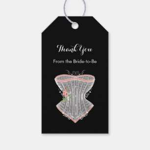Thank You Vintage Corset Personal Bridal Shower Gift Tags