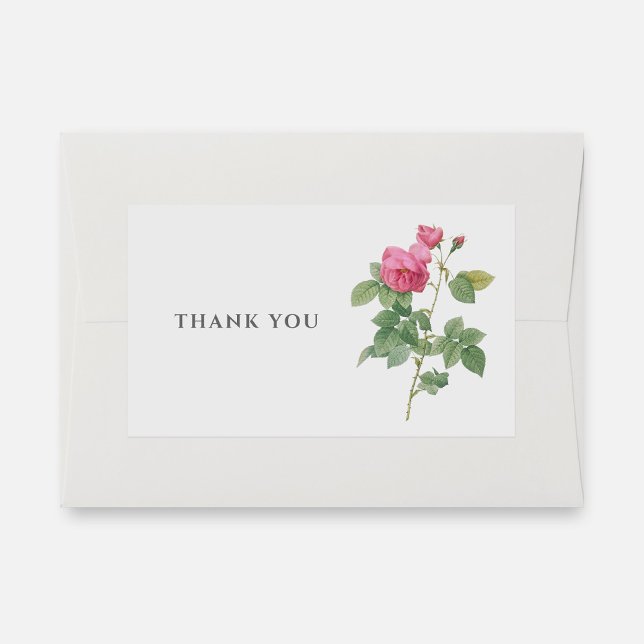 Thank You Vintage Floral Botanical Rectangular Sticker (Creator Uploaded)