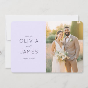 "Thank You" Vintage Lavender Floral Romance Thank You Card