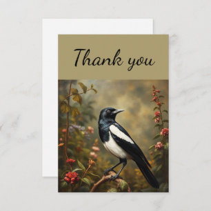 Thank You Vintage Magpie Bird
