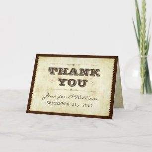 thank you vintage ticket cards