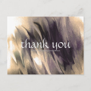 Thank You vintage watercolor painting canvas Fire Postcard