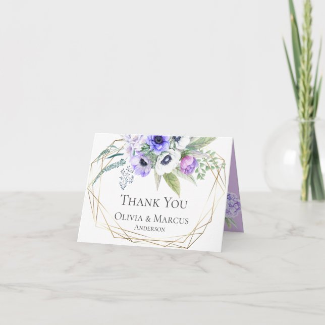 Thank You | Violet Anemone Floral Bouquet (Front)
