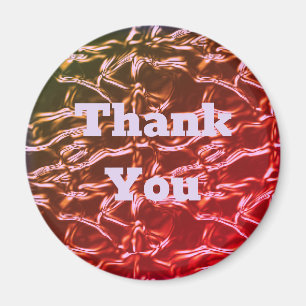 Thank You Vivid Pink Abstract Pattern Appreciation Magnet