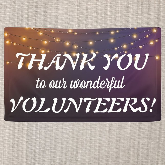 Thank You Volunteers festive string lights Banner (Creator Uploaded)