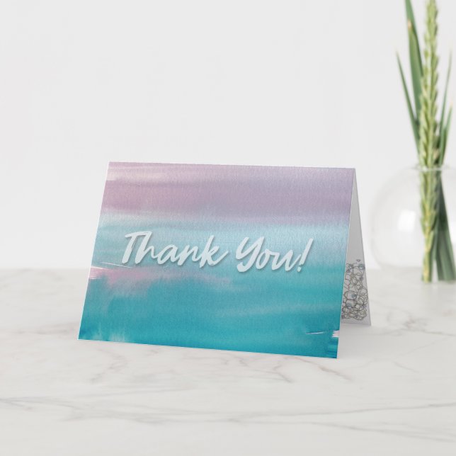 thank you watercolor design card (Front)