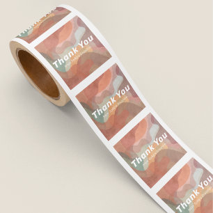 Thank You Watercolor Square Sticker