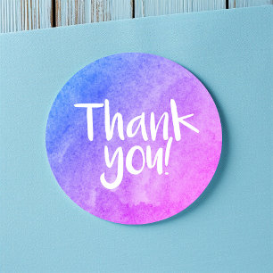 Thank you watercolour bright sticker