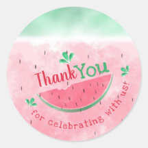 Thank you Watermelon Birthday Sticker