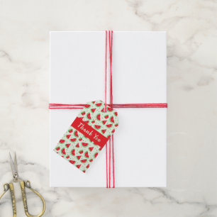 Thank You Watermelon Pattern Melon Fruit Summer Gift Tags