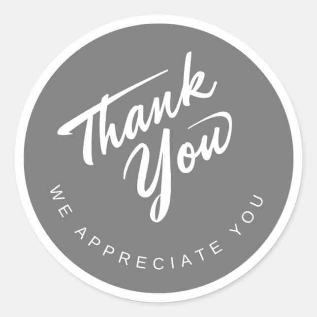 Thank You We Appreciate You Sticker (Front)