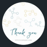 Thank You Website Professional Science Business Classic Round Sticker<br><div class="desc">Simple and elegant scientific thank you sticker for your business company. Great to go with your orders. Designed by Patricia Alvarez.</div>