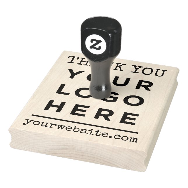 Thank You Website Your Business Logo Custom Rubber Stamp (Stamp)