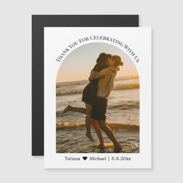  thank you wedding arch photo magnet (Front/Back)