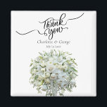 Thank You Wedding Bouquet Flower Wedding Favour Magnet<br><div class="desc">Thank You Wedding Bouquet Flower Wedding Favour
This design is perfect for your greenery and white rustic boho wedding theme. And easy to customise and personalise by change the text</div>