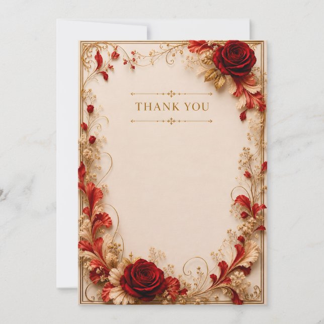 Thank You Wedding Card (Front)