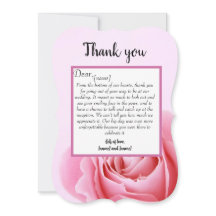 Thank you wedding card