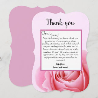 Thank you wedding card