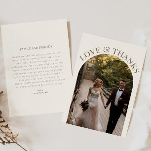 Thank You Wedding Card with Photo