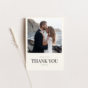 Thank You Wedding Card with Photo