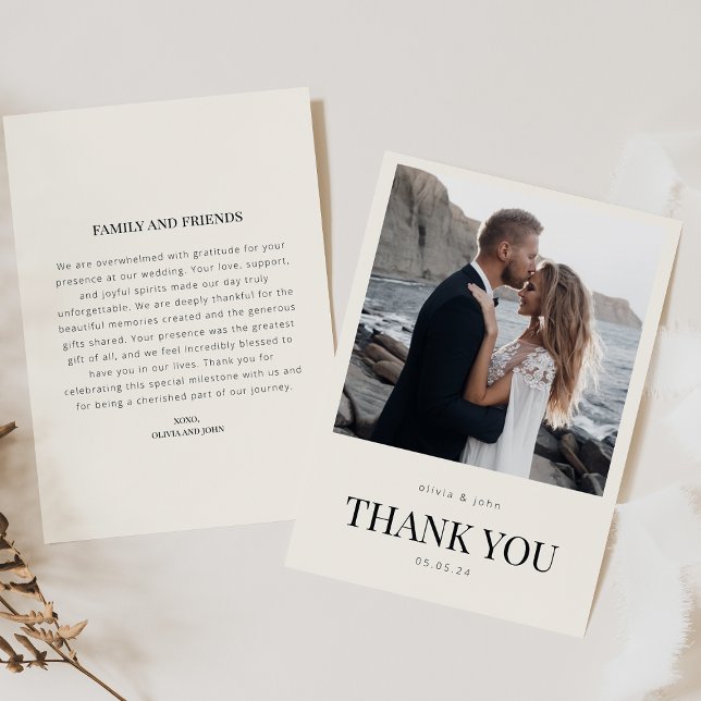 Thank You Wedding Card with Photo and Message (Creator Uploaded)