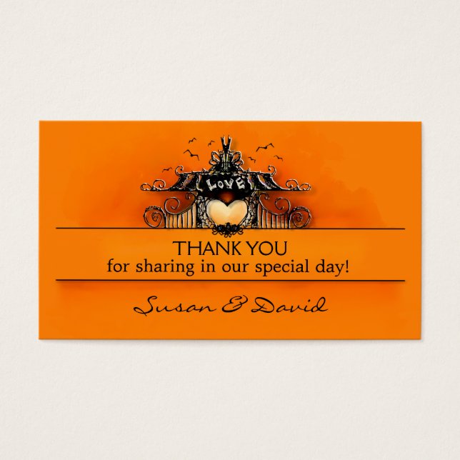 Thank You Wedding Cards - Halloween Love (Front)