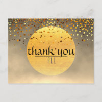 Thank You Wedding Confetti Glitter Sunset Moon