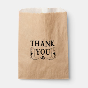 Thank You Wedding Cowboy Boots Country Western Favour Bags