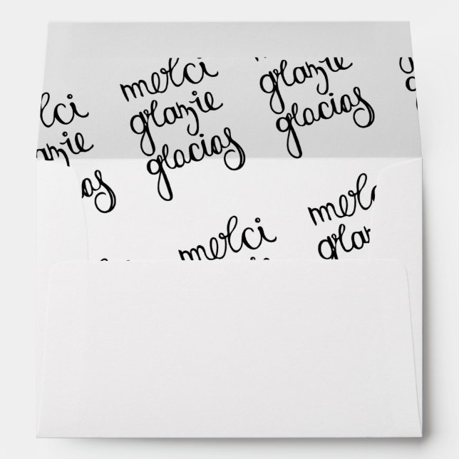 Thank You Wedding Envelope Thank You Card Envelope (Back (Bottom))