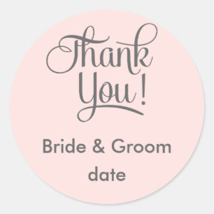 Thank you wedding favour sticker