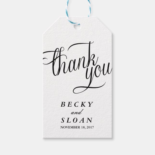Thank You Wedding Favour Tags | WEDDINGS (Front)