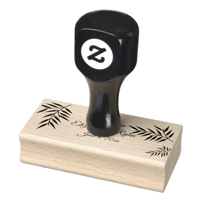 Thank You, Wedding, Ferns Rubber Stamp (Stamp)