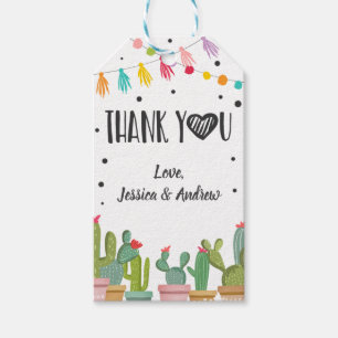 Thank You Wedding Fiesta Cactus Mexican Confetti Gift Tags