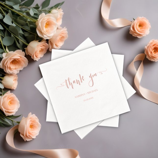 Thank You Wedding Foil Napkins (Creator Uploaded)
