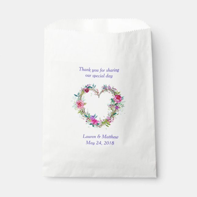 Thank you wedding gift bags (Front)