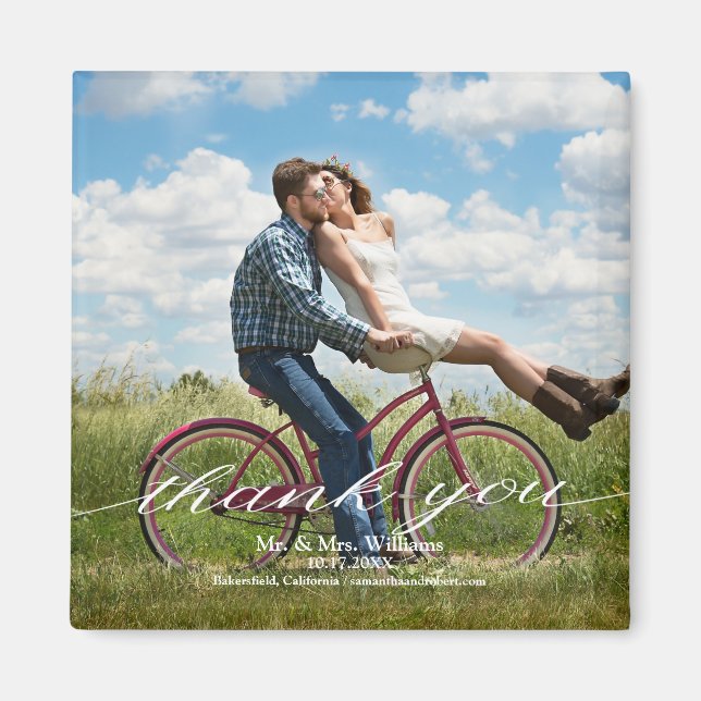 Thank You Wedding Invitation Magnet (Front)