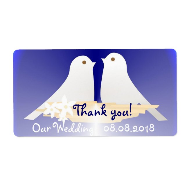 Thank you Wedding  Label (Front)