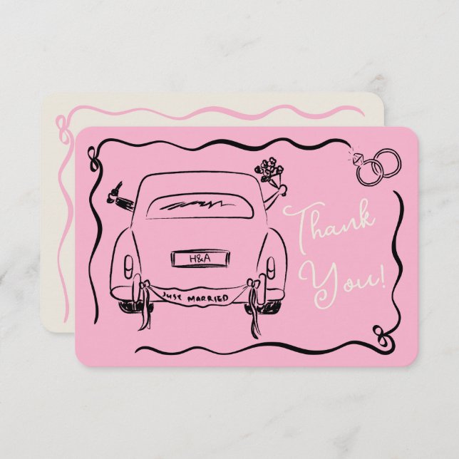 Thank you Wedding note card (Front/Back)