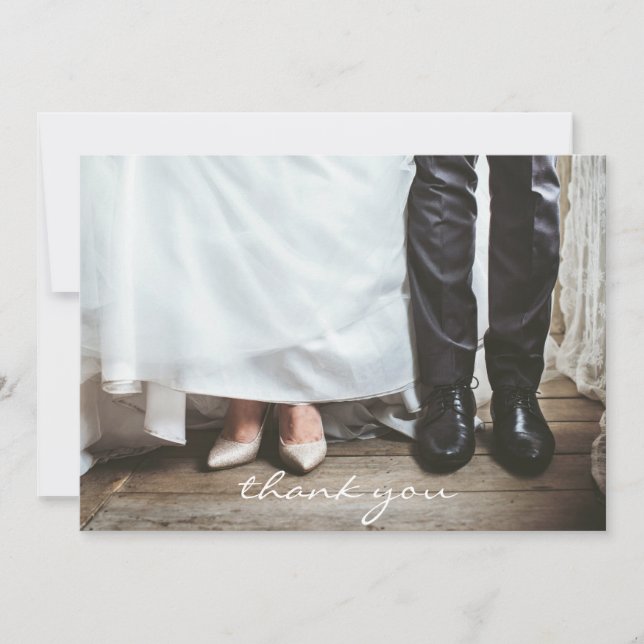 Thank You Wedding Personalised 5' x 7" Note Card (Front)