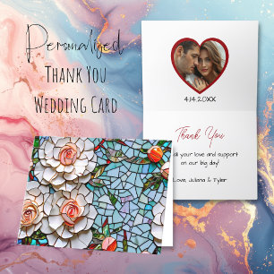 Thank You   Wedding Personalised Card