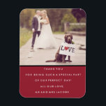 Thank You Wedding Photo Magnet<br><div class="desc">Share you favourite wedding photo with your wedding guests,  friends,  family and wedding party with these custom photo magnets! Say thank you with your own personal message.</div>