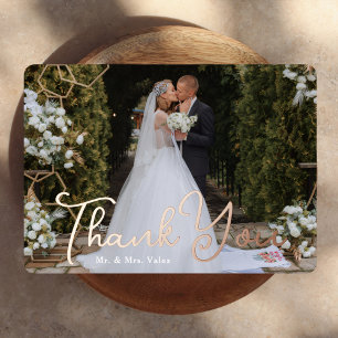 Thank You Wedding Photo Real Foil Headline Foil In