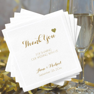 Thank-you wedding reception party napkin