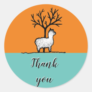 Thank you, wedding sticker, wedding, thanks classic round sticker