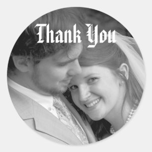 Thank You Wedding Stickers with your photo