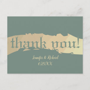 "Thank you!" Wedding Text Postcard