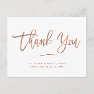 Thank You White Custom Retail Small Business Postcard